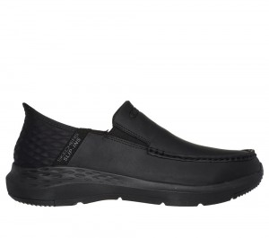 Men Skechers Slip-ins Relaxed Fit: Parson - Oswin Hands Free Slip Ins Black USA | 9356-DNOEH