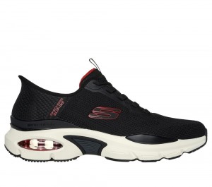 Men Skechers Slip-ins: Skech-Air Ventura - Vanderway Hands Free Slip Ins Black / Red USA | 3162-VAYBD