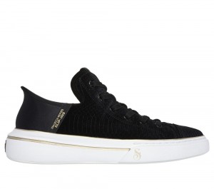 Men Skechers Slip-ins: Snoop One - Boss Life Velvet Slip On Shoes Black USA | 4253-EJIAG