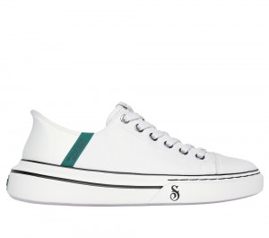 Men Skechers Slip-ins: Snoop One - Low Dogg Canvas Hands Free Slip Ins White USA | 4372-PYFUE