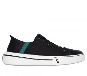 Men Skechers Slip-ins: Snoop One - Low Dogg Canvas Hands Free Slip Ins Black USA | 3618-MHRSE