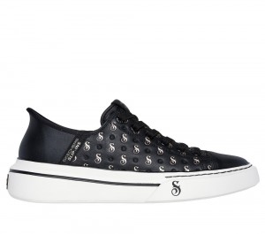 Men Skechers Slip-ins: Snoop One - Low Dogg S-Print Hands Free Slip Ins Black / Gold USA | 2854-VTJEK