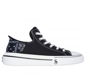 Men Skechers Slip-ins: Snoop One - OG Canvas Hands Free Slip Ins Black USA | 7821-ZWJBN