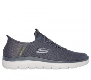 Men Skechers Slip-ins: Summits - High Range Slip On Shoes Charcoal USA | 2315-VPHGR
