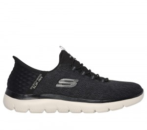 Men Skechers Slip-ins: Summits - Key Pace Hands Free Slip Ins Black USA | 2593-YLQPN