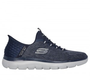 Men Skechers Slip-ins: Summits - Key Pace Sneakers Navy USA | 3908-EYKOQ