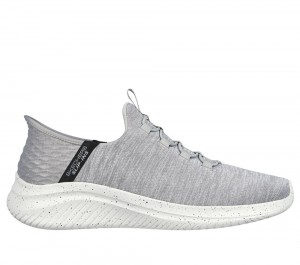 Men Skechers Slip-ins: Ultra Flex 3.0 - Right Away Sneakers Grey USA | 9452-JNDVP