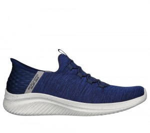 Men Skechers Slip-ins: Ultra Flex 3.0 - Right Away Slip On Shoes Navy USA | 4018-VZGMW