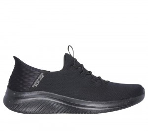 Men Skechers Slip-ins: Ultra Flex 3.0 - Right Away Slip On Shoes Black USA | 7386-RAIDV