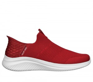 Men Skechers Slip-ins: Ultra Flex 3.0 - Smooth Step Sneakers Burgundy USA | 9415-NBMAP