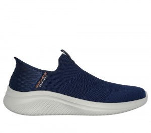 Men Skechers Slip-ins: Ultra Flex 3.0 - Smooth Step Slip On Shoes Navy USA | 1254-TRKMP
