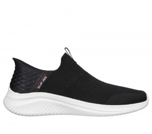 Men Skechers Slip-ins: Ultra Flex 3.0 - Smooth Step Hands Free Slip Ins Black USA | 8731-FCOIL