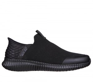 Men Skechers Slip-ins Work: Cessnock - Rylind Hands Free Slip Ins Black USA | 8409-NIMZY