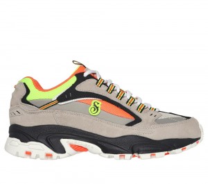Men Skechers Snoop Dogg: Stamina - Snoop '91 Lace Up Grey / Orange USA | 1058-DMUQB