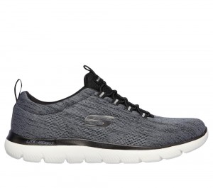 Men Skechers Summits - Louvin Sneakers Black / White USA | 1783-QJZRE