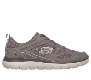 Men Skechers Summits - South Rim Lace Up Charcoal USA | 9203-DNWGZ