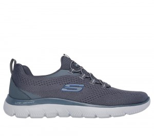 Men Skechers Summits - Tallo Slip On Shoes Charcoal USA | 2694-EVLFY