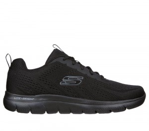 Men Skechers Summits - Torre Sneakers Black USA | 4681-RUKHP