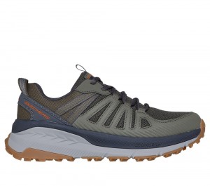 Men Skechers Switch Back - Venture Seeker Sneakers Green / Multicolor USA | 9154-KZFUR
