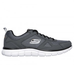 Men Skechers Track Sneakers Charcoal / Black USA | 2503-ELGJM