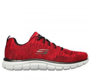 Men Skechers Track - Front Runner Lace Up Red / Black USA | 6240-EWURV