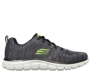 Men Skechers Track - Front Runner Lace Up Charcoal / Black USA | 6354-ORCSX