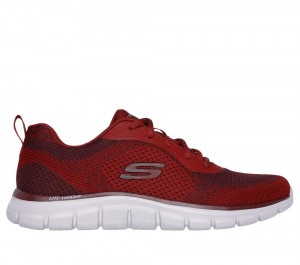 Men Skechers Track - Glendor Sneakers Burgundy USA | 1546-GAUTR
