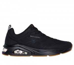 Men Skechers Tres-Air Uno - Ah-Mazing Lace Up Black USA | 3416-GDFWK