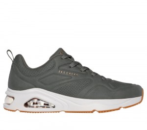 Men Skechers Tres-Air Uno - Ah-Mazing Sneakers Olive USA | 3295-ELRXP