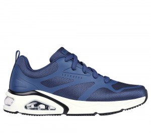 Men Skechers Tres-Air Uno - Revolution-Airy Lace Up Navy USA | 8943-FIUTQ