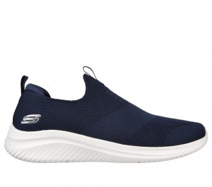 Men Skechers Ultra Flex 3.0 - Denlark Sneakers Navy USA | 1830-AXVSI