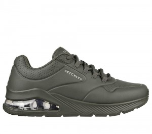 Men Skechers Uno 2 Lace Up Olive USA | 1047-KEHSL