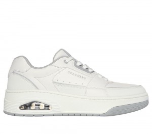 Men Skechers Uno Court - Low-Post Lace Up White USA | 2416-GCJXM