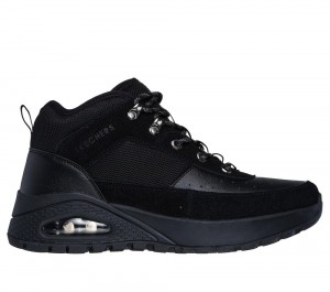 Men Skechers Uno Rugged - Adventure Air Lace Up Black USA | 0742-ZLBXA