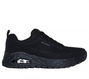 Men Skechers Uno Rugged - Wat-air-proof Lace Up Black USA | 2078-EAUZR