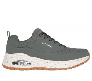 Men Skechers Uno Rugged - Wat-air-proof Sneakers Olive USA | 8975-QPBXD
