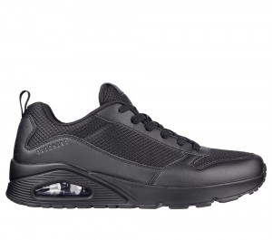 Men Skechers Uno - Fastime Sneakers Black USA | 1760-INXSK