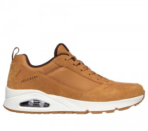 Men Skechers Uno - Stacre Sneakers Whiskey Brown USA | 7642-LUTEP
