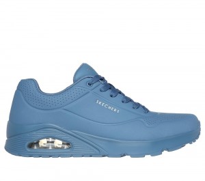 Men Skechers Uno - Stand on Air Lace Up Light Denim Blue USA | 4573-SAUPW