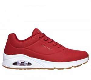 Men Skechers Uno - Stand on Air Sneakers Dark Red USA | 7581-ESNHJ