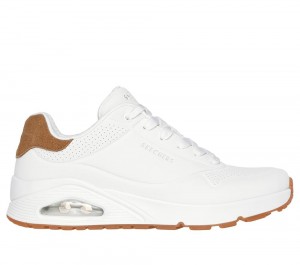 Men Skechers Uno - Suited On Air Lace Up White USA | 2617-NJEKV