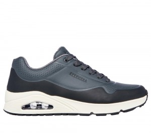 Men Skechers Uno - Timeline Lace Up Grey / Black USA | 2581-DTHUX