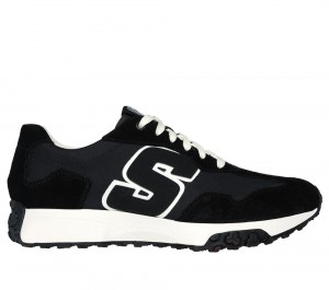Men Skechers Upper Cut Neo Jogger - Lantis Lace Up Black USA | 2183-FQLNV