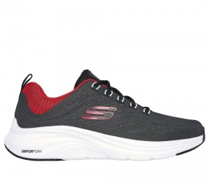Men Skechers Vapor Foam - Varien Lace Up Black / Red USA | 0792-LZRVD