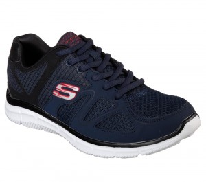 Men Skechers Verse - Flash Point Lace Up White USA | 9306-VWJKP