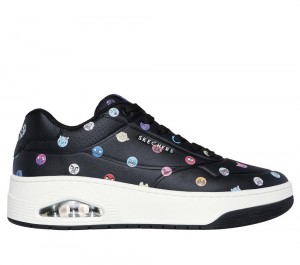 Men Skechers Vexx: Uno Court - Vexx Multi-Moji Sneakers Black / Multicolor USA | 3057-XTGJP