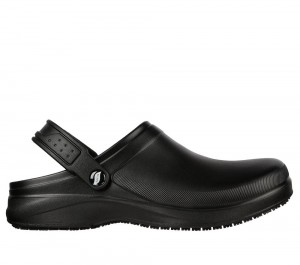 Men Skechers Work: Arch Fit Riverbound SR Slip On Shoes Black USA | 1643-BFOSZ