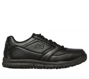 Men Skechers Work Relaxed Fit: Nampa SR Lace Up Black USA | 2875-AKIPW