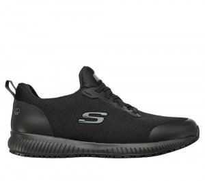 Men Skechers Work: Squad SR - Myton Work Shoes Black USA | 1685-XPDLK