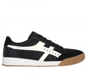 Men Skechers Zinger - Manzanilla Superado Lace Up Black / White USA | 5926-IUNAC